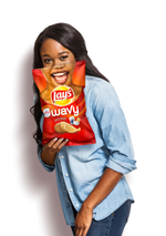 One of the many versions of "Smile with Lay's" packaging.