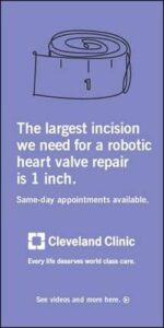 An "unadorned" ad by the Cleveland Clinic