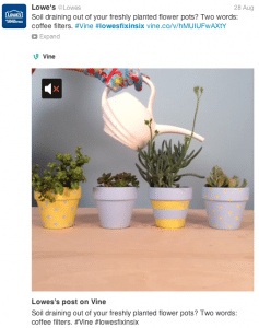 Lowe's Fix in Six flowerpots