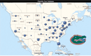 East Coast Bias? Among fans that picked Florida for their Final Four (30.19%), the majority of those are east of the Mississippi. 