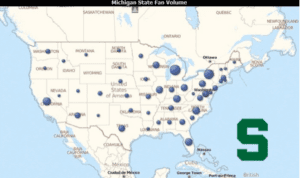 As a four seed, Michigan State doesn’t have as much support overall as the number one seeds. But their home-state fans certainly expect to see the Spartans in the Final Four.