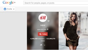 H&M google+