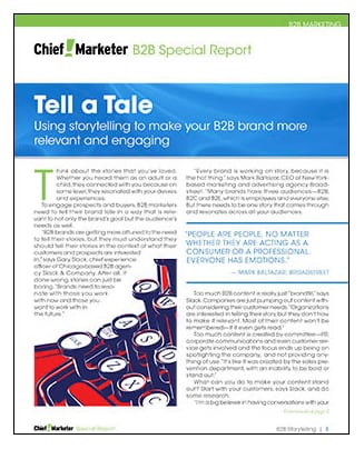 B2B Storytelling Special Report