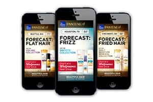 Pantene marketing weather app