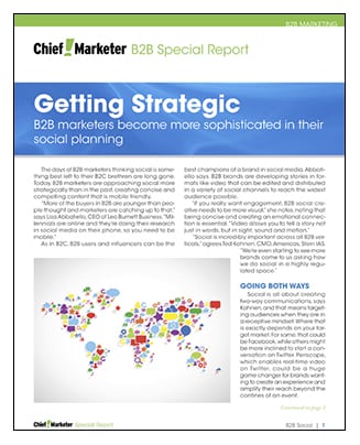 B2B Social Media Special Report