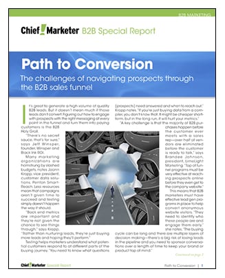 B2B Path to Conversion Special Report