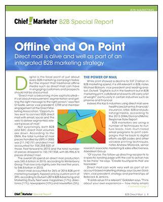 B2B Data Trend Special Report