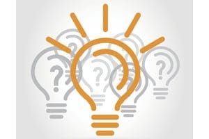 idea illustration with bulbs