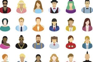 Young people – icon set