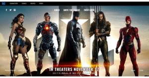  "Justice League's" website allows fans to become the hero of their choice.