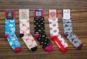 Some examples of Sock Club's custom work.