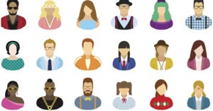 Young people – icon set