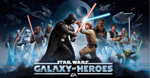  EA's game catalog includes several Star Wars titles, including "Galaxy of Heroes."