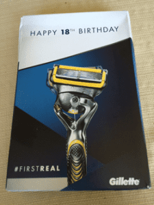 Gillette Happy 18th Birthday