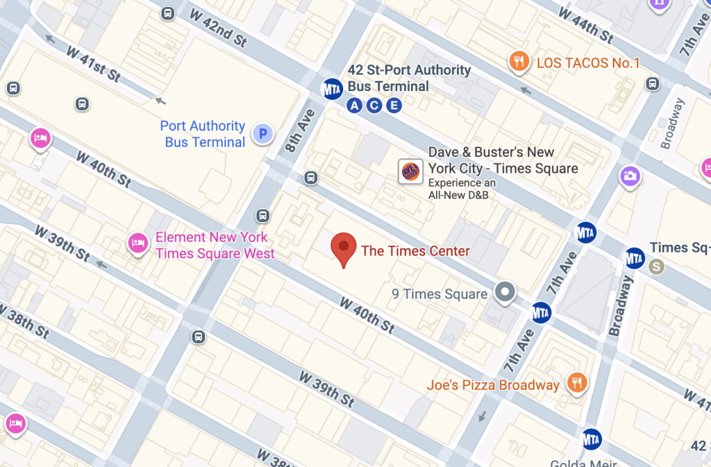 The Times Center 242 W 41st St, New York, NY 10036
